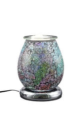 Selected Scent Electric Decorative Warmer with multicolored mosaic glass and chrome base