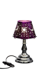 Selected Scent electric decorative warmer with celestial purple lampshade and metal base