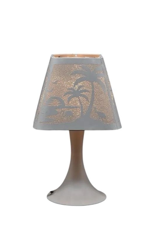 Selected Scent Electric Decorative Warmer with metal base and tropical palm tree design shade