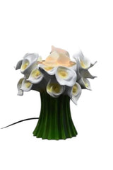 Selected Scent electric decorative warmer shaped like white calla lilies with green base