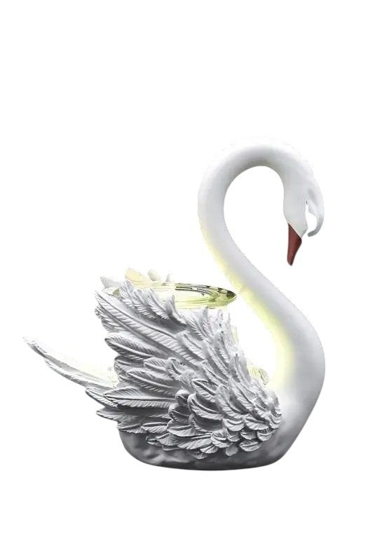 Selected Scent Electric Decorative Warmer shaped like a white swan with detailed feathers