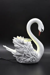 Selected Scent electric decorative warmer shaped like a white swan with detailed feathers and a glass dish