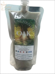 Selected Scent Enchanted Oak squeezable wax melt with earthy amber musk and vanilla scent