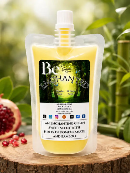 Be enchanted squeezable wax melt pomegranate and bamboo limited edition