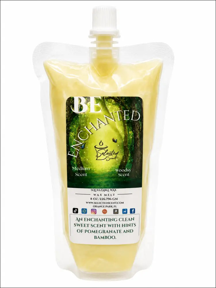 Be enchanted squeezable wax melt pomegranate and bamboo limited edition - 8 ounces