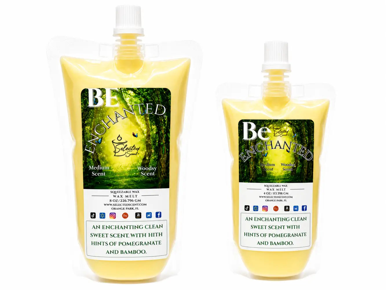Be enchanted squeezable wax melt pomegranate and bamboo limited edition