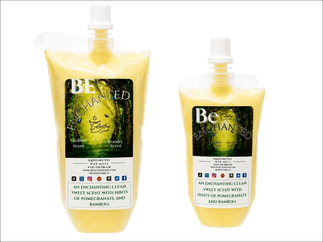 Be enchanted squeezable wax melt pomegranate and bamboo limited edition