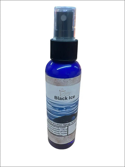 Black ice room & linen spray – woody musky home scent - 4 ounces