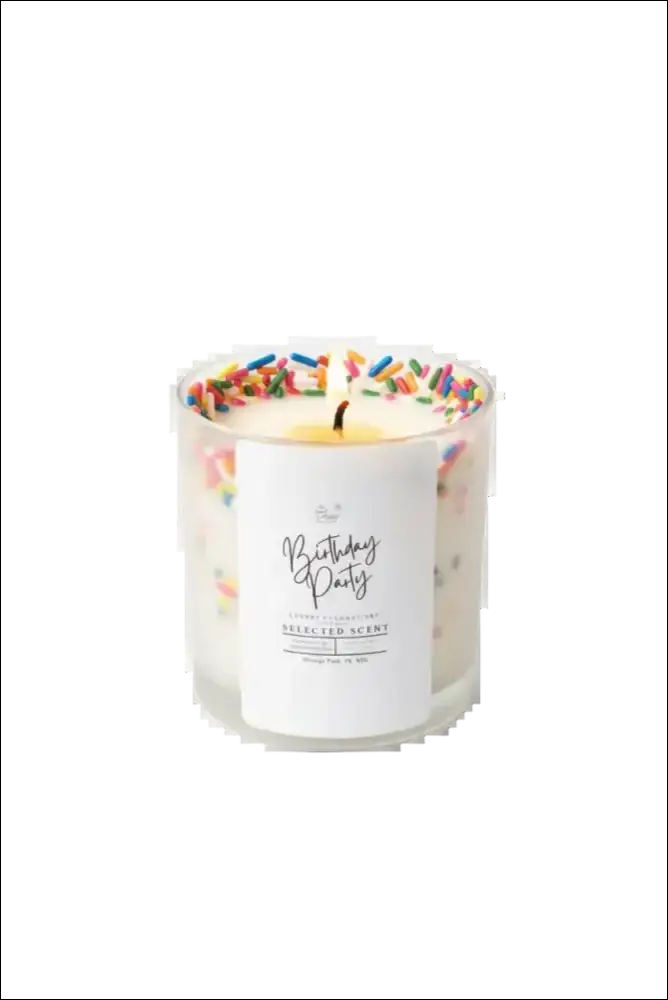 Birthday party 8 ounce luxury candle long lasting scented