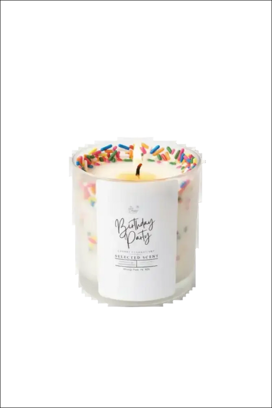 Birthday party 8 ounce luxury candle long lasting scented