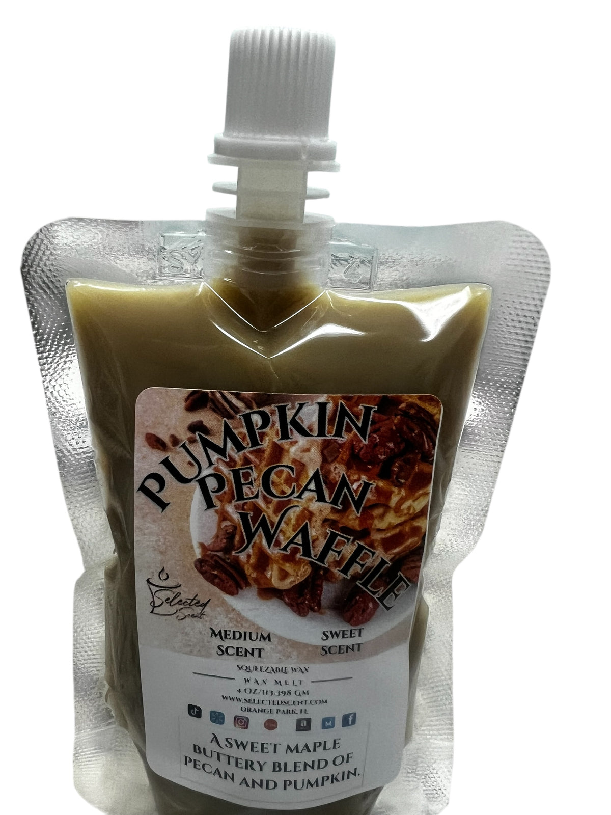 Selected Scent Pumpkin Pecan Waffle wax melt pouch from Fall Seasonal Favorites collection