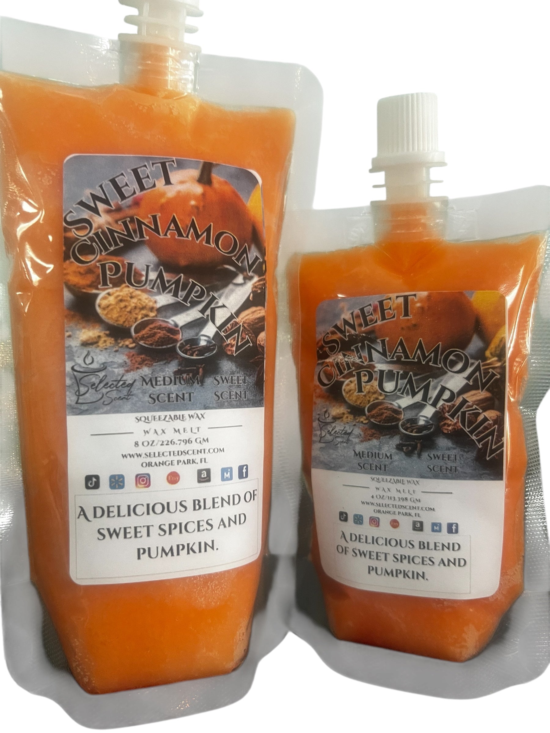 Selected Scent Sweet Cinnamon Pumpkin scent pouches with a delicious blend of sweet spices and pumpkin fall seasonal favorites