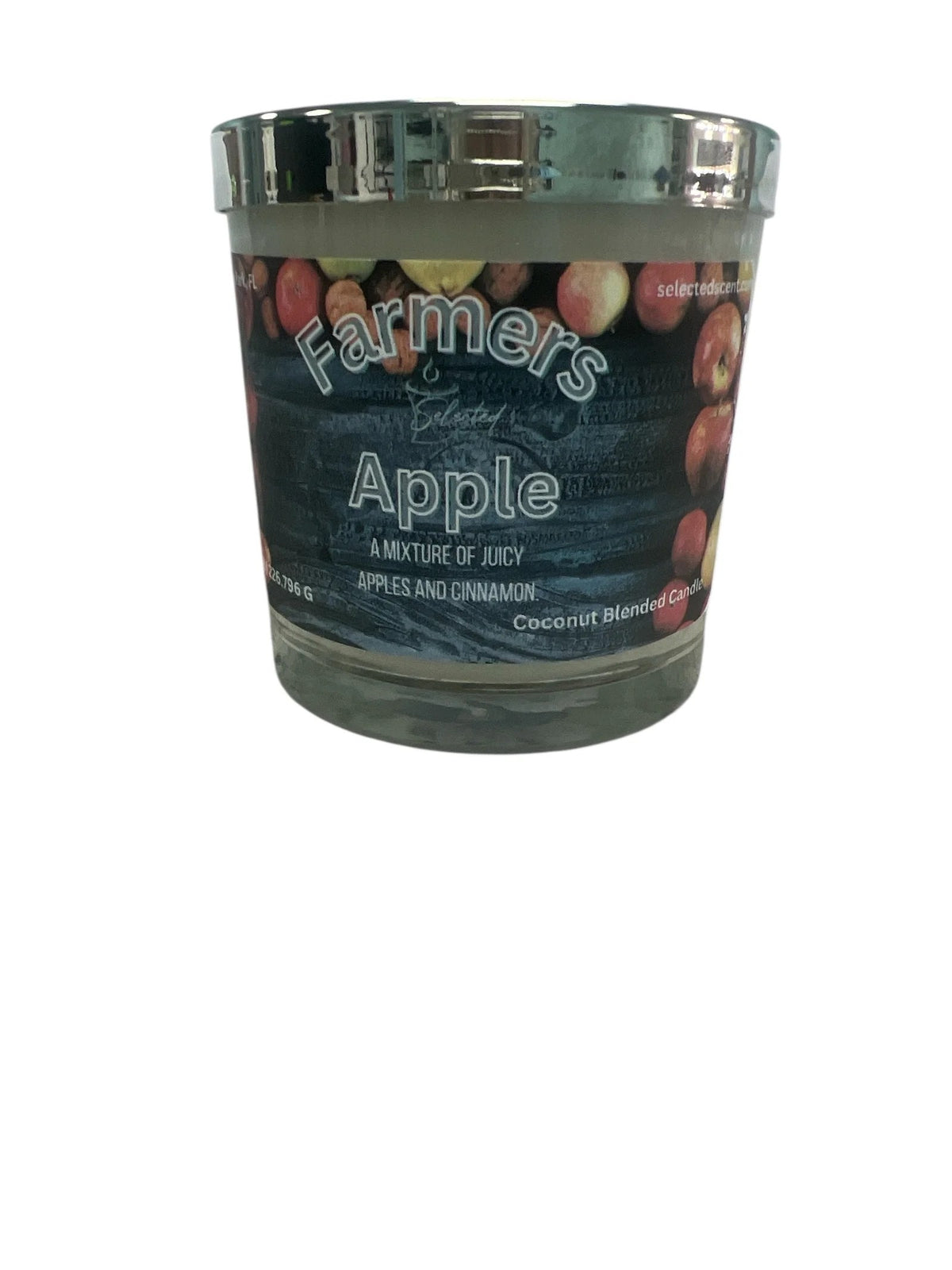 Selected Scent Farmers Apple candle with Coconut Wax Blended for a fruity apple and cinnamon aroma