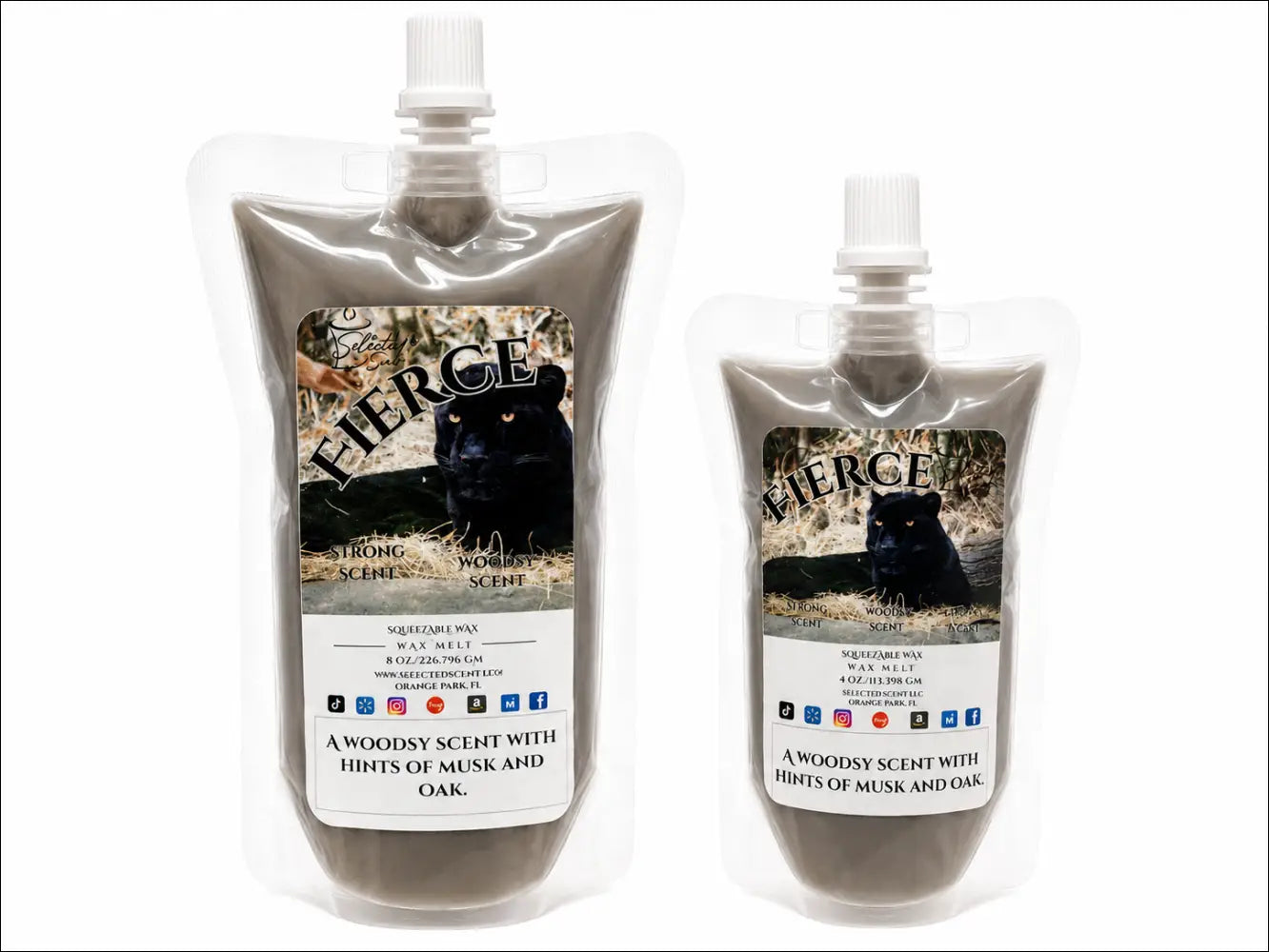 Fierce squeezable wax melts long lasting and natural limited edition