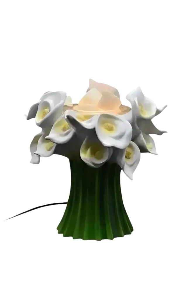Flowers wax and oil warmer electric decorative
