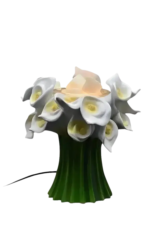 Flowers wax and oil warmer electric decorative