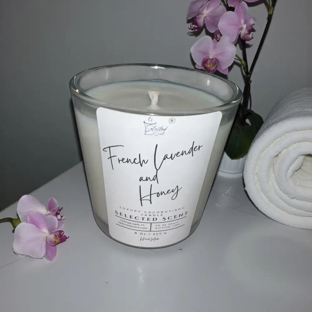 French lavender and honey 8 oz candle