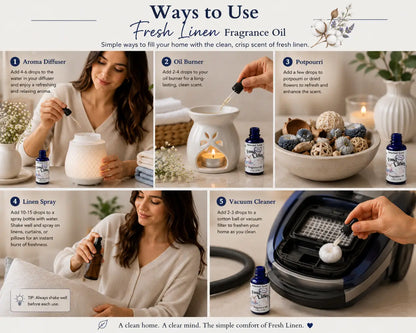 Fresh linen 100% fragrance oil – clean laundry home by selected scent