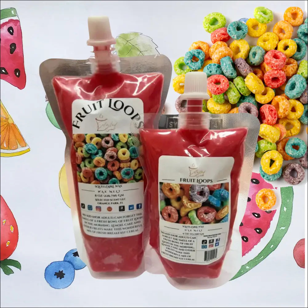 Fruit loops squeezable wax melt cereal scent home fragrance