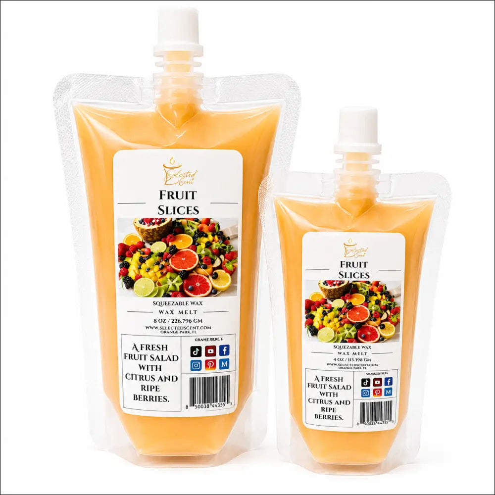 Fruit slices long lasting squeezable wax melts for home