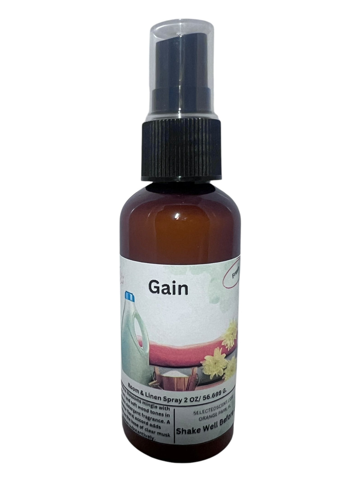 Selected Scent Gain room and linen spray bottle to Revitalize Your Space with fresh fragrance