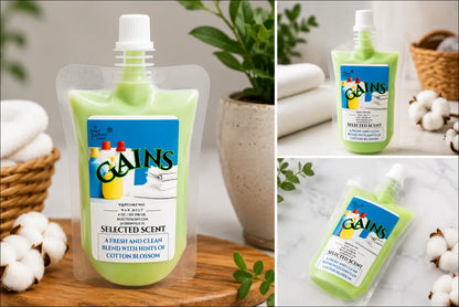 Gains squeezable wax melt long lasting fragrance a clean scent
