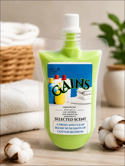 Gains squeezable wax melt long lasting fragrance a clean scent