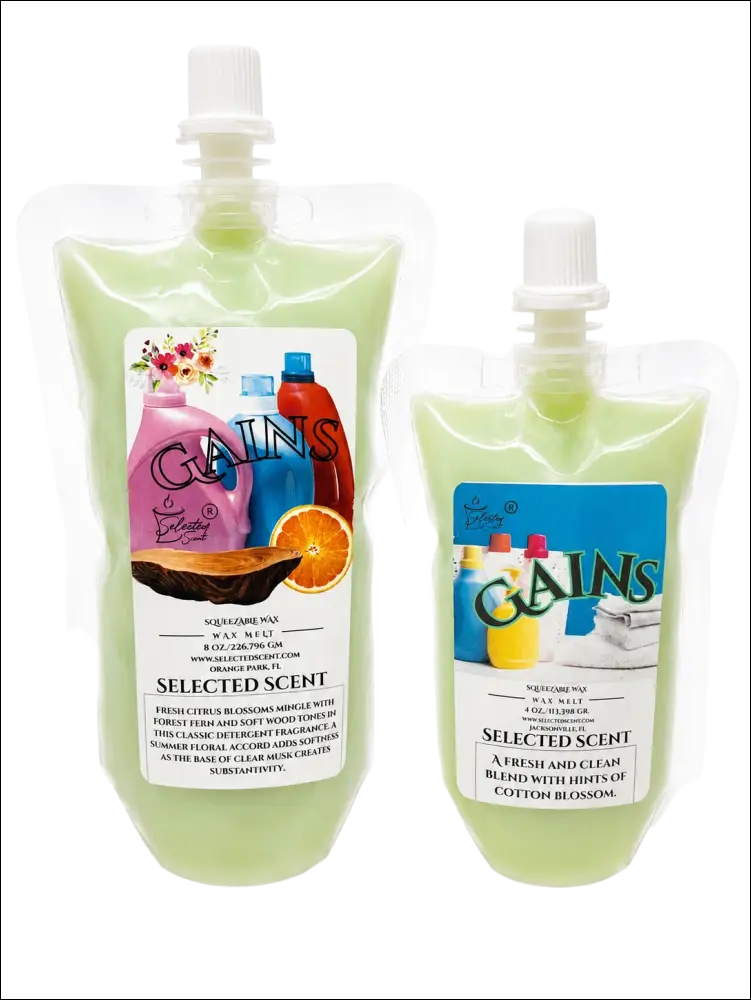 Gains squeezable wax melt long lasting fragrance a clean scent
