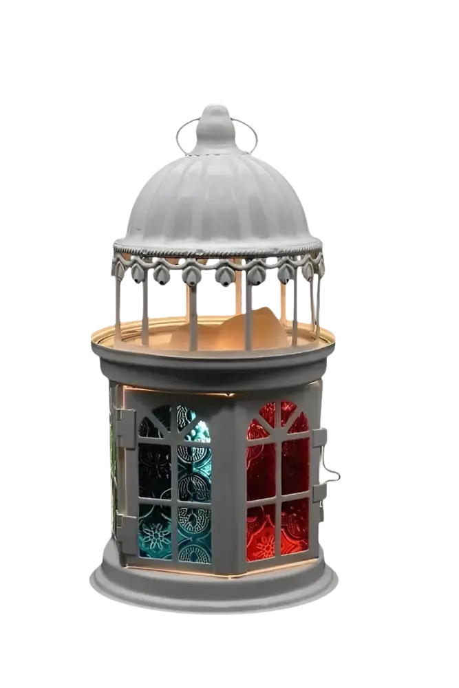 Gazebo white wax and oil warmer electric decorative