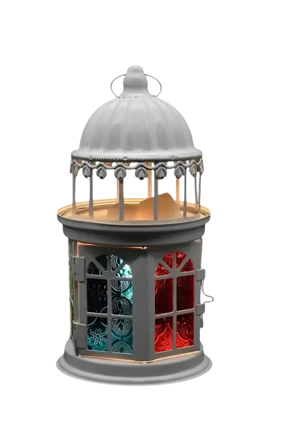 Gazebo white wax and oil warmer electric decorative