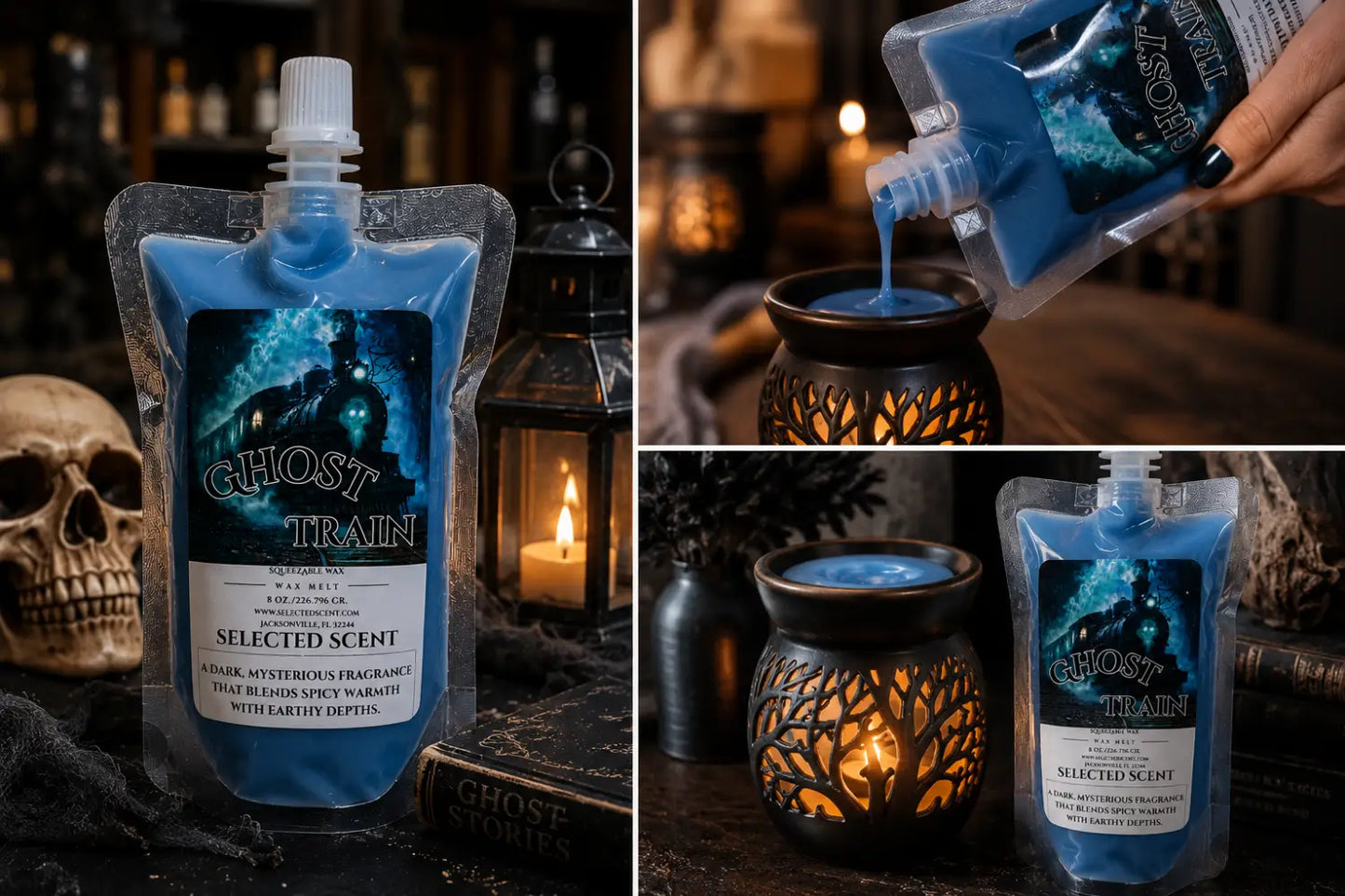 Ghost train squeezable wax melts