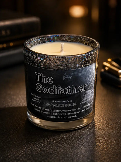 The godfather 8 ounce candle – bold sophisticated masculine fragrance by selected scent