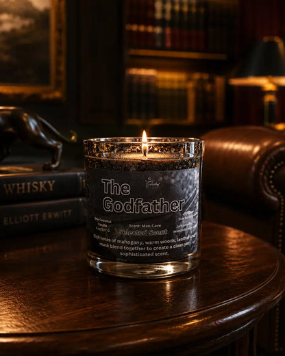 The godfather 8 ounce candle – bold sophisticated masculine fragrance by selected scent