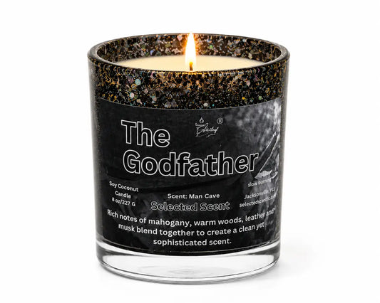 The godfather 8 ounce candle – bold sophisticated masculine fragrance by selected scent