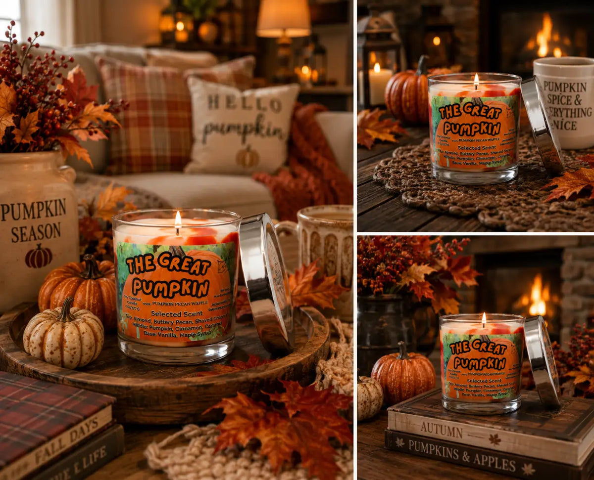 The great pumpkin marbled 8 ounce candle