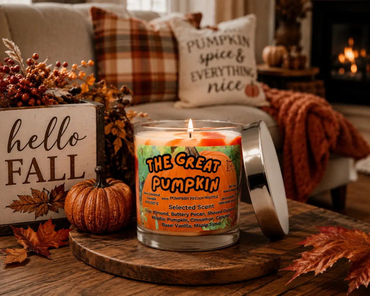 The great pumpkin marbled 8 ounce candle