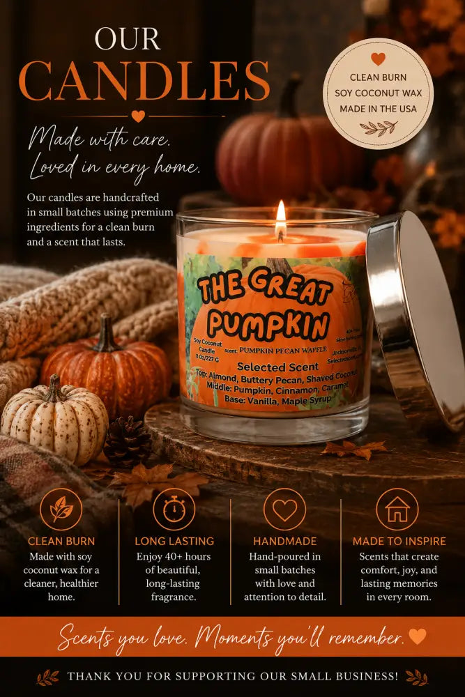 The great pumpkin marbled 8 ounce candle