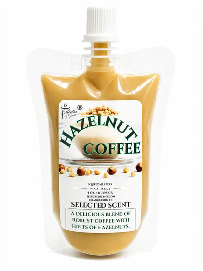Hazelnut coffee squeezable wax melt long lasting fragrance very strong scent - 4 ounces