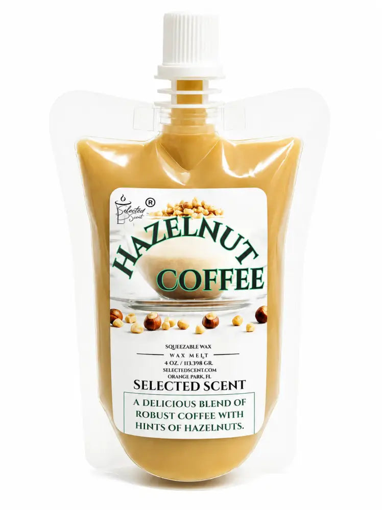 Hazelnut coffee squeezable wax melt long lasting fragrance very strong scent - 4 ounces