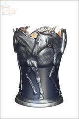 Selected Scent Electric Decorative Warmer with detailed horse design in black and silver