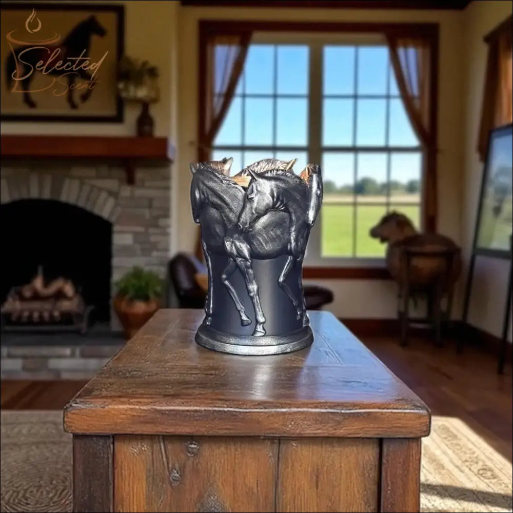 Horses Silver Wax And Oil Warmer Electric Decorative Warmer