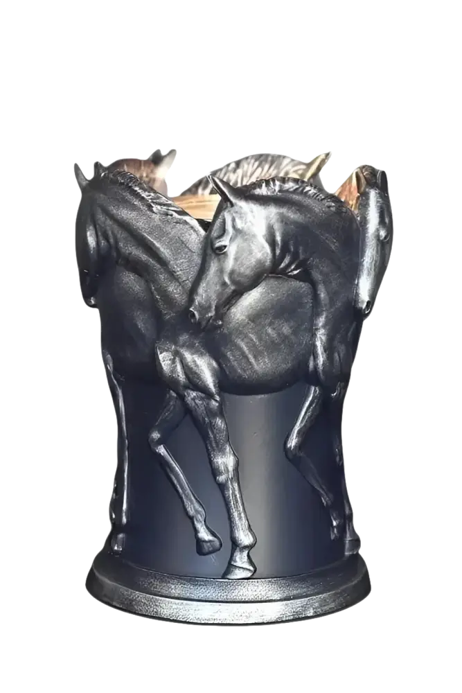 Horses silver wax and oil warmer electric decorative