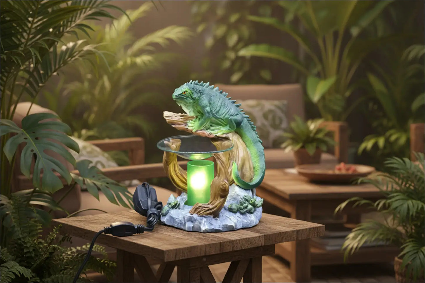 Iguana wax oil warmer electric with dimmer wheel