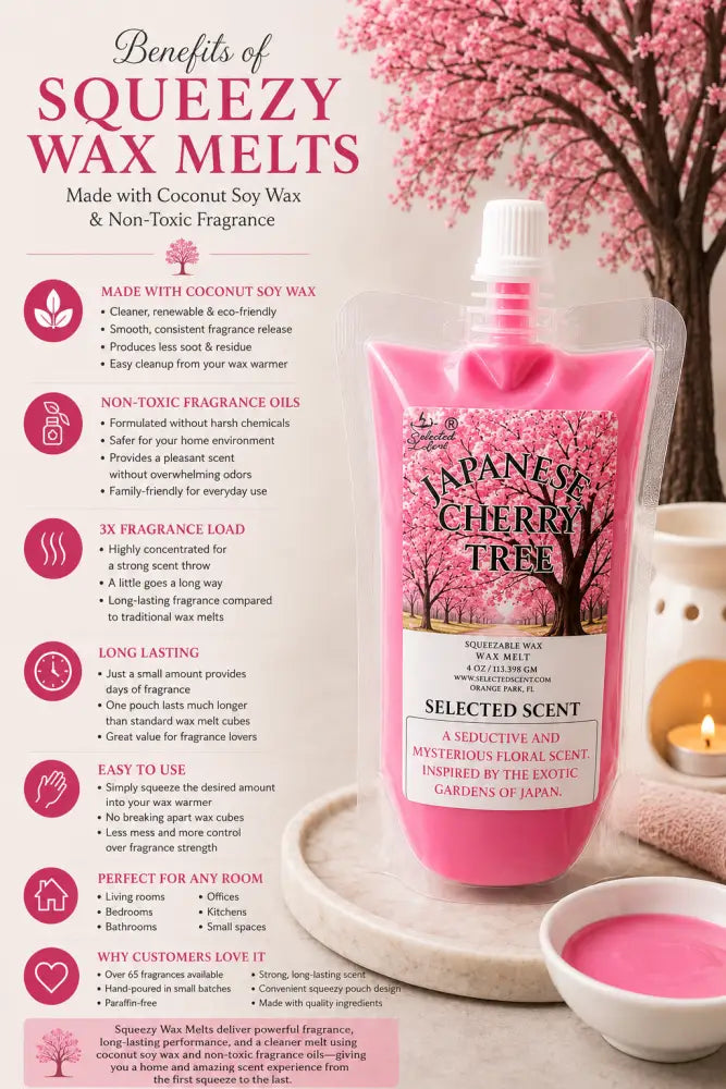 Japanese cherry tree squeezable wax melt
