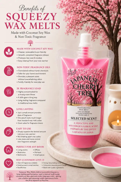 Japanese cherry tree squeezable wax melt