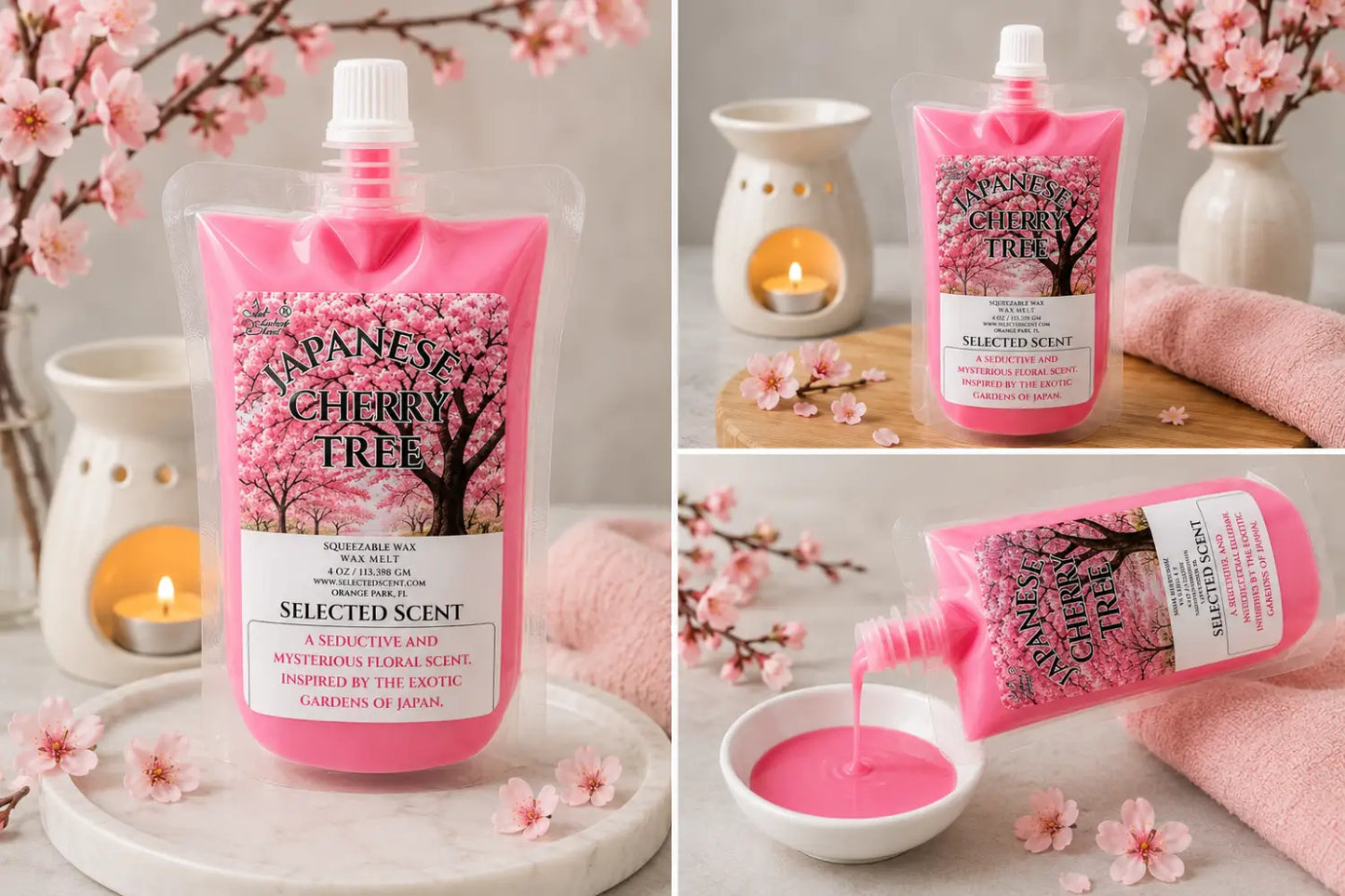 Japanese cherry tree squeezable wax melt