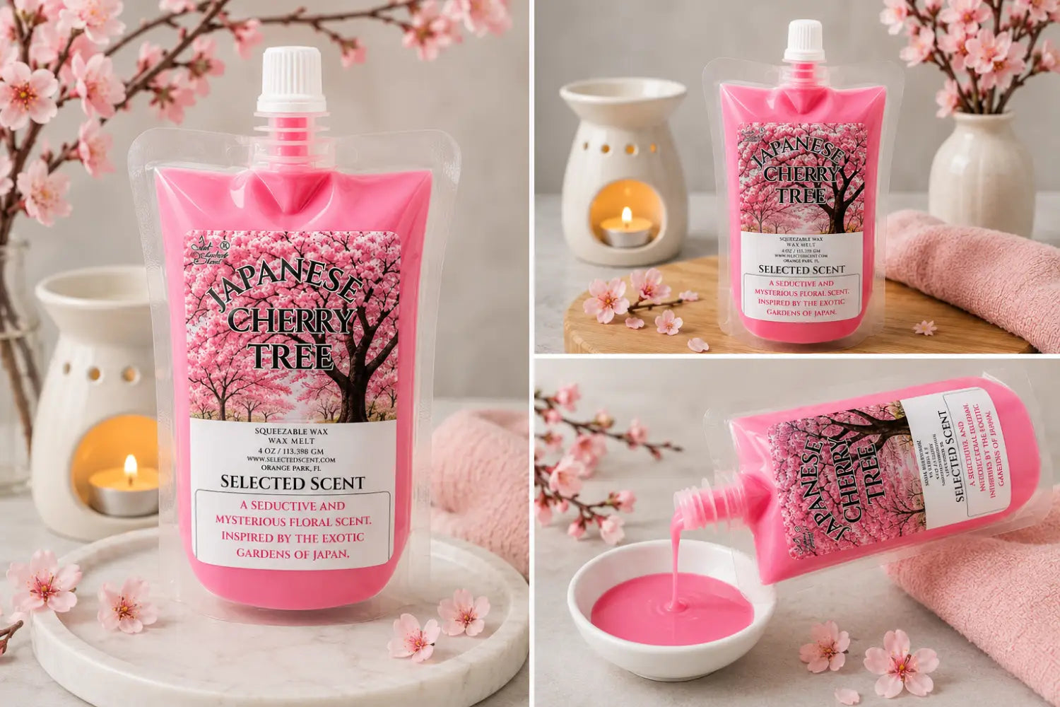 Japanese cherry tree squeezable wax melt