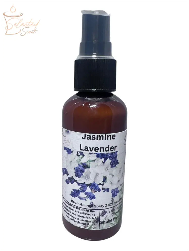 An Aromatherapy Selected Scent Original jasmine lavender room and linen spray bottle with black pump