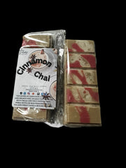 Selected Scent cinnamon chai scented home decor wax bars with brown and red swirls in clear packaging
