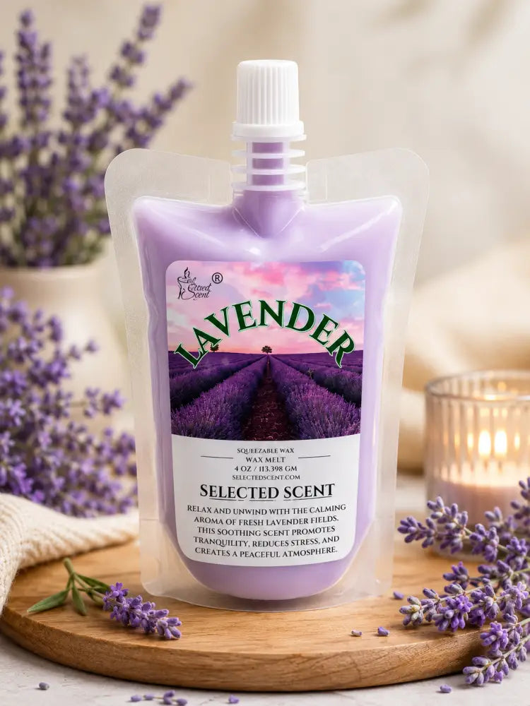 Lavender squeezable wax melt long lasting home fragrance